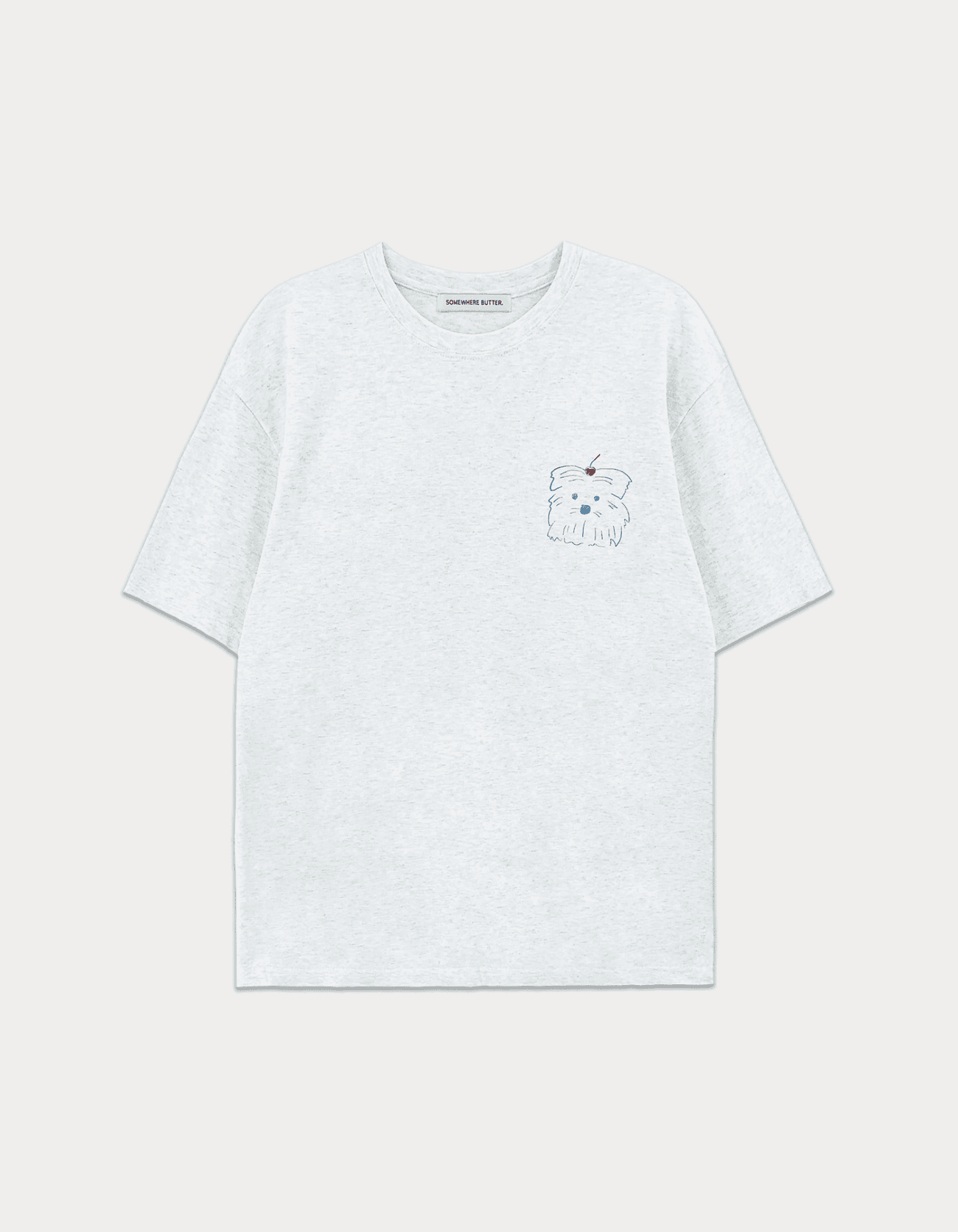 4th / Butteree sketch over-fit top - White melange