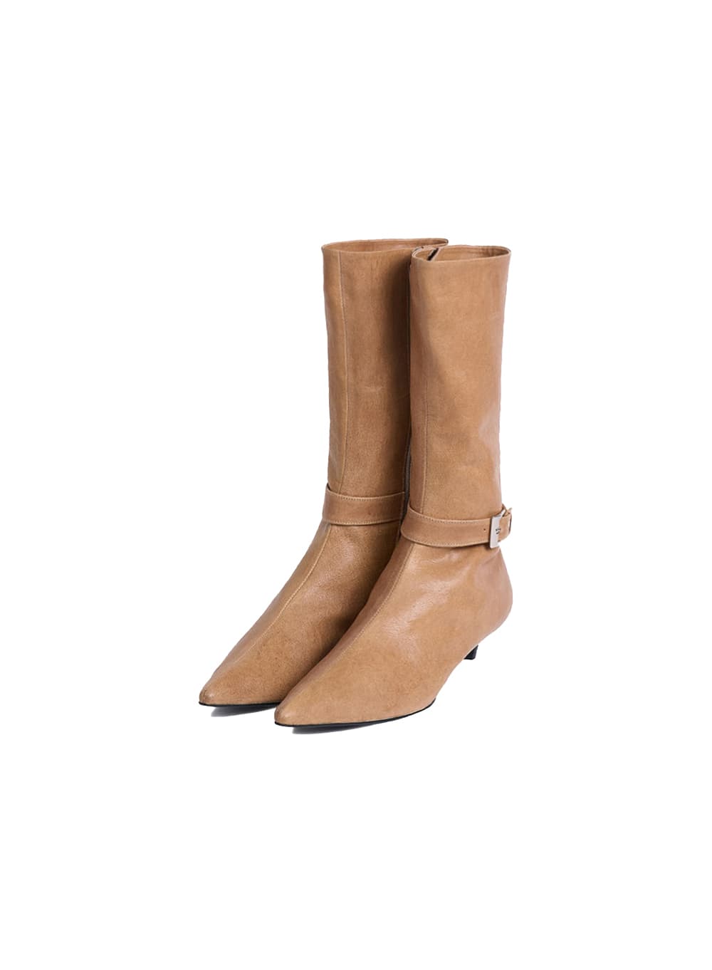 POINTED ANKLE BOOTS HEELS_CAMEL