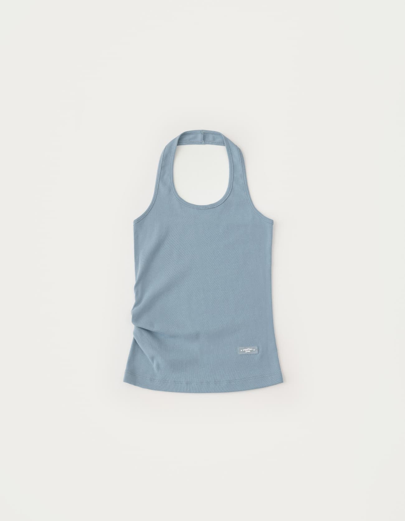 Shirring Halter Sleeveless - Light Blue