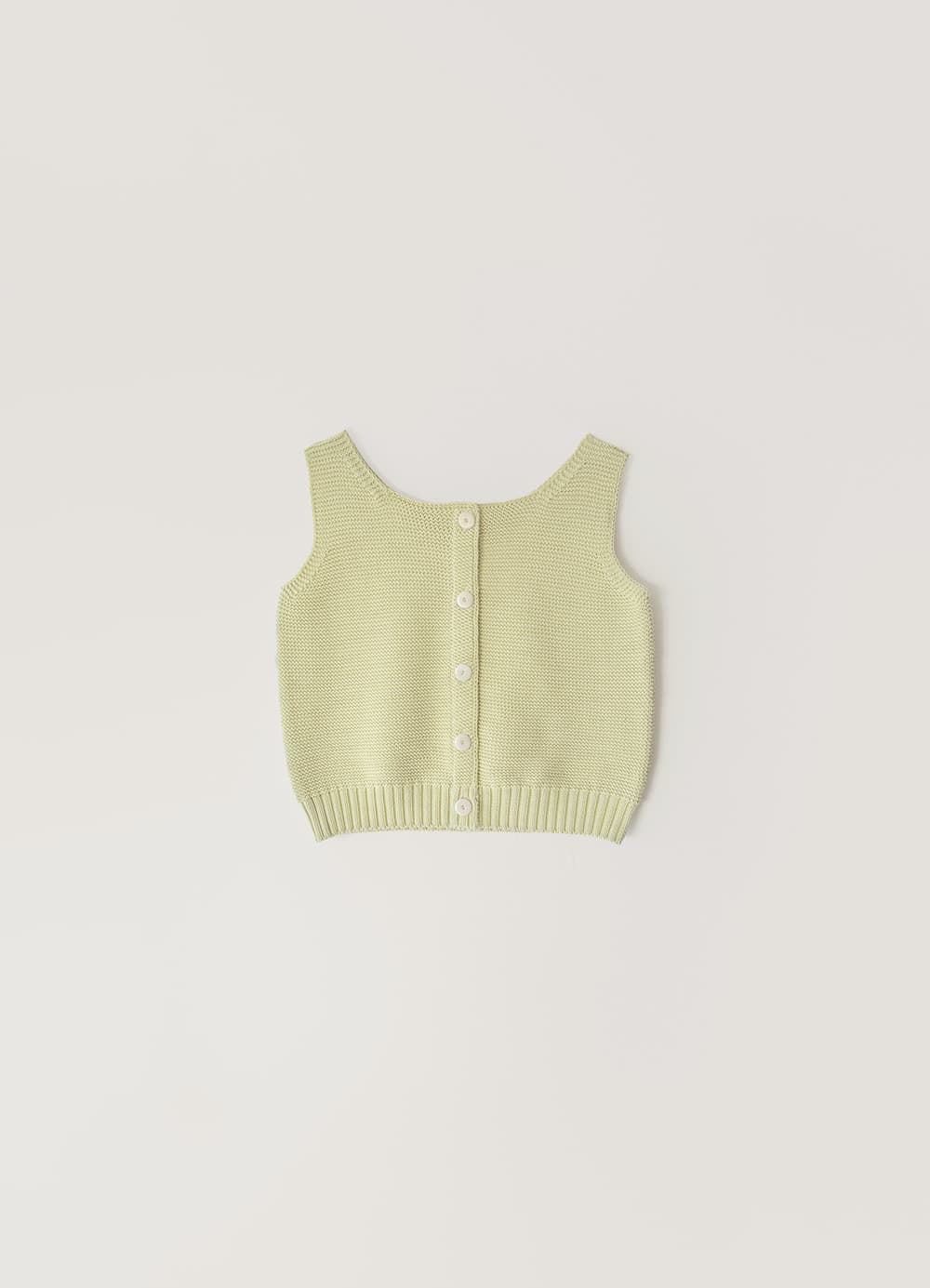 Wale Reverse Knit Vest - Lime