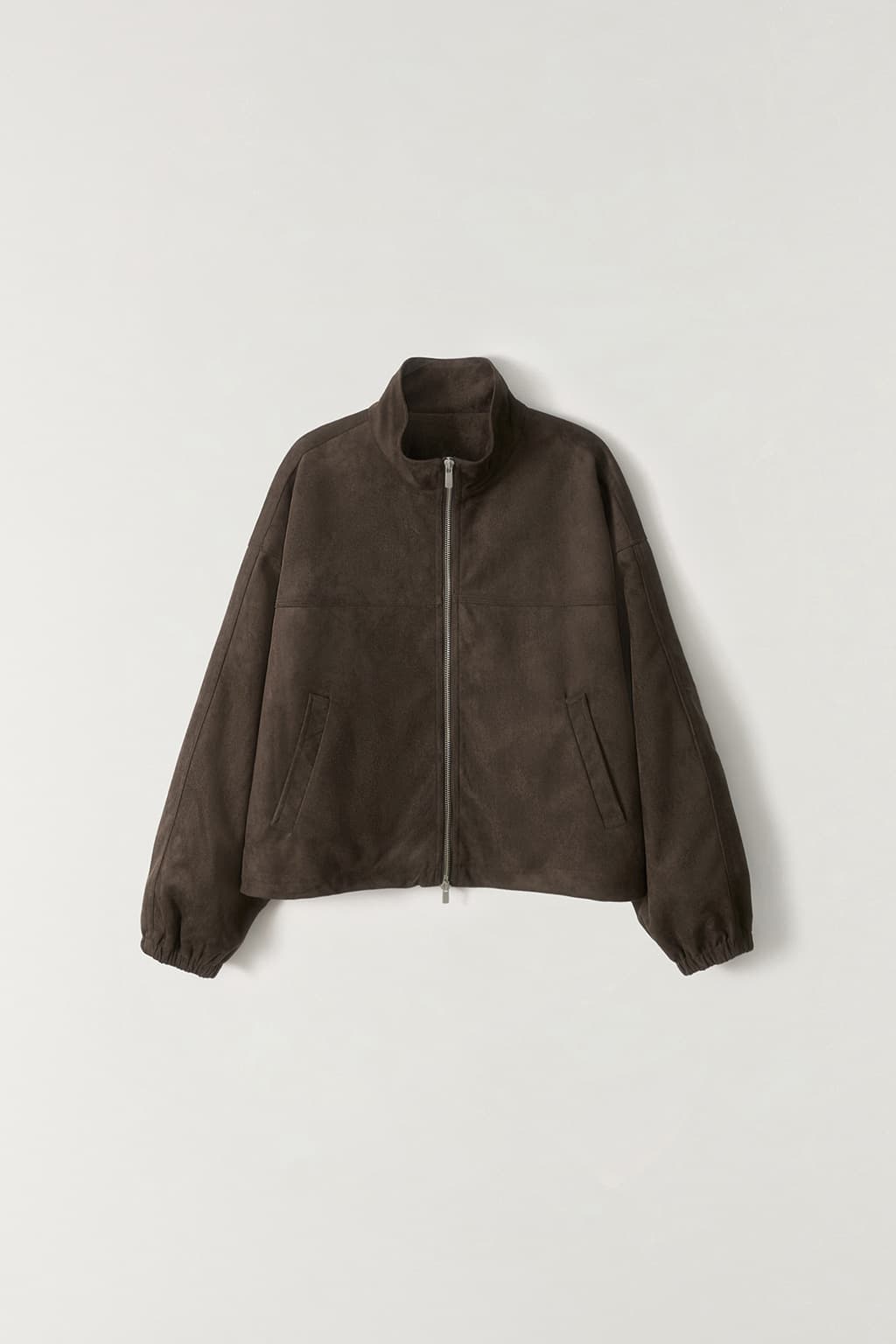 스웨이드 크롭 블루종 BROWN