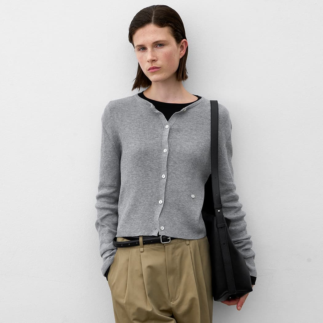 (Z-CD-2223)ESSENTIAL NOAH CROP CARDIGAN