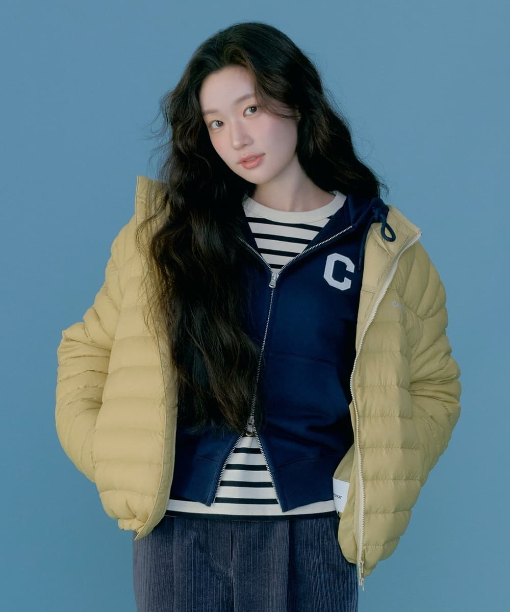 우먼 C로고 후드집업 Navy