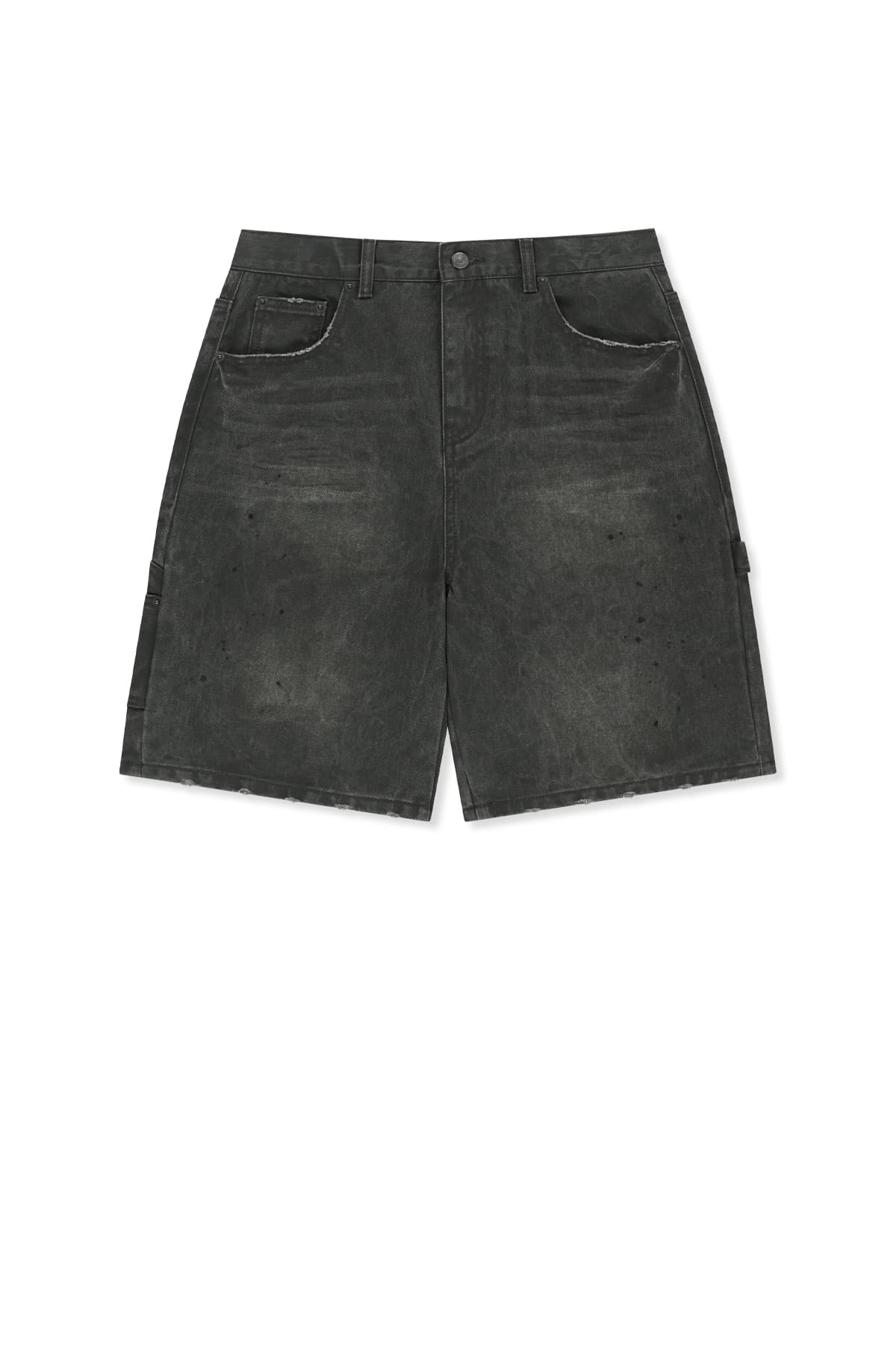 CARPENTER BERMUDA DENIM PANTS IN CHARCOAL