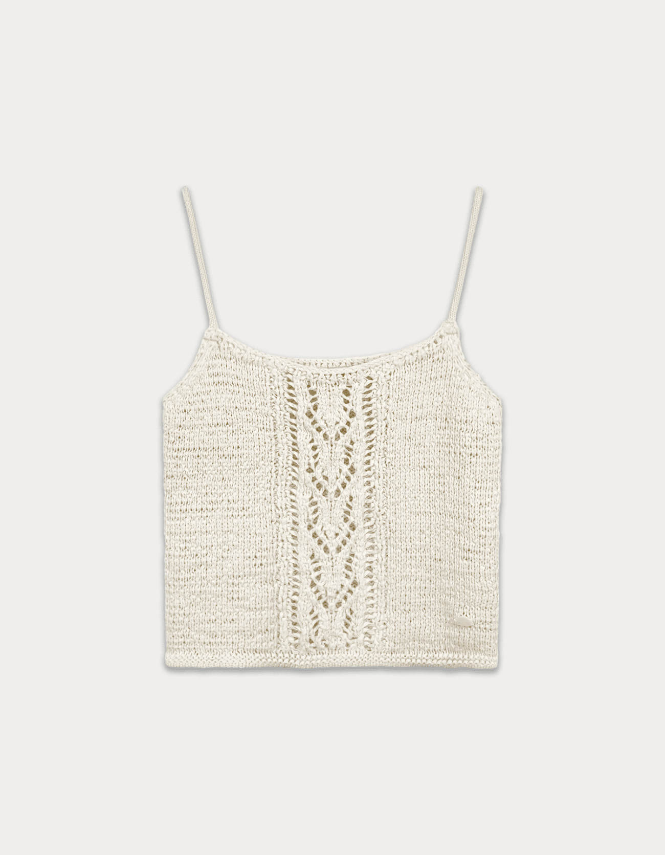4th / Leaf cotton sleeveless knit - ivory