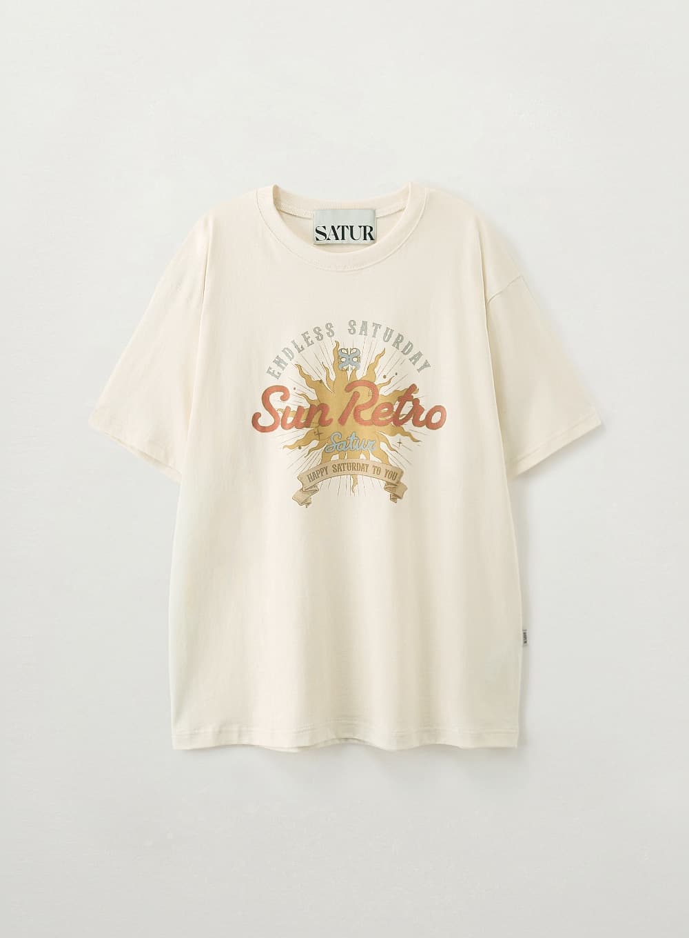 New Sun Retro Graphic T-Shirt - Cream