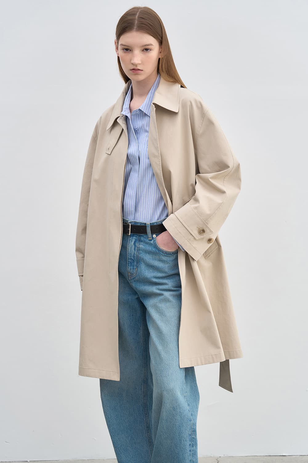 Half trench coat Beige [N6SCT02]