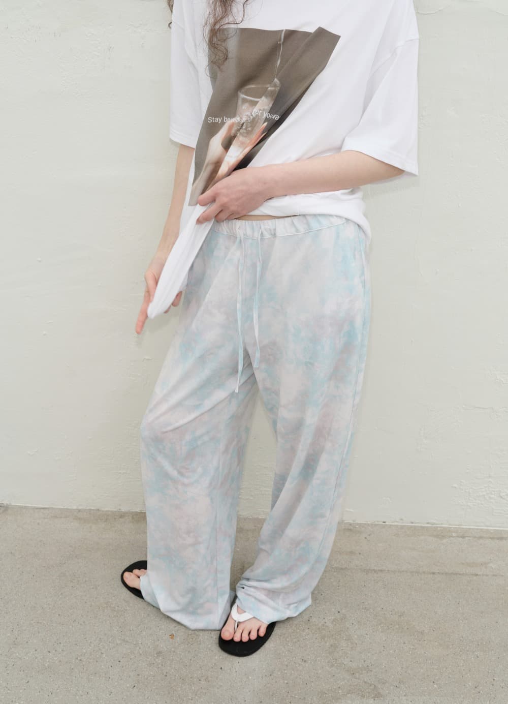 Watercolor Lounge Pants - Marble Ocean