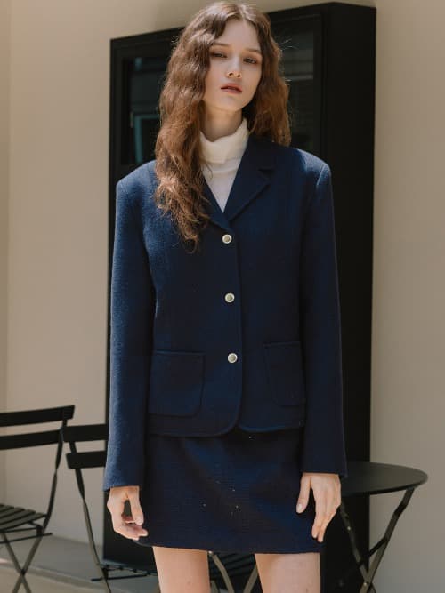 Janet wool melton jacket