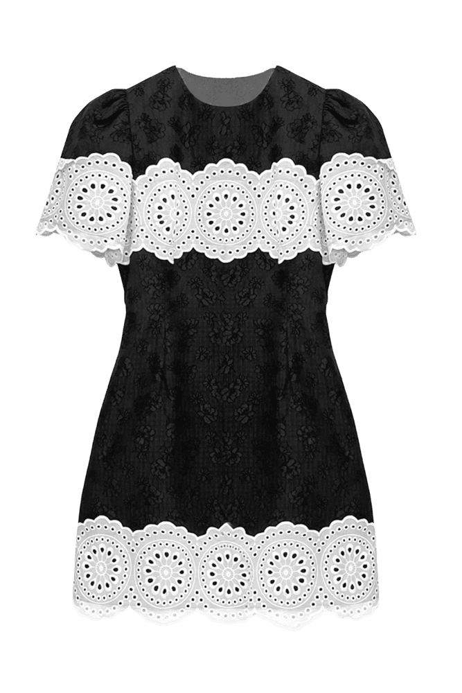 Flower Lace Dress (Black) 주현영 착용