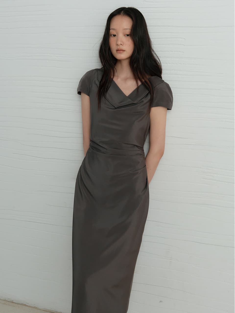 Low Drape Dress_3Color [6/23 예약배송]