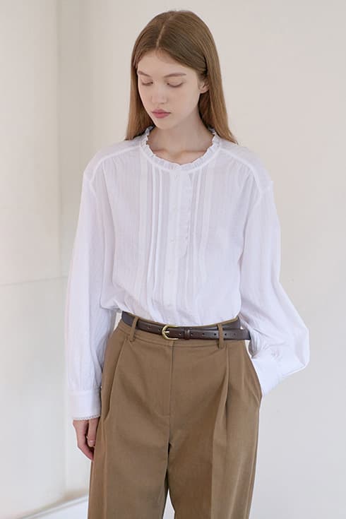 25FN frill point blouse [WH]