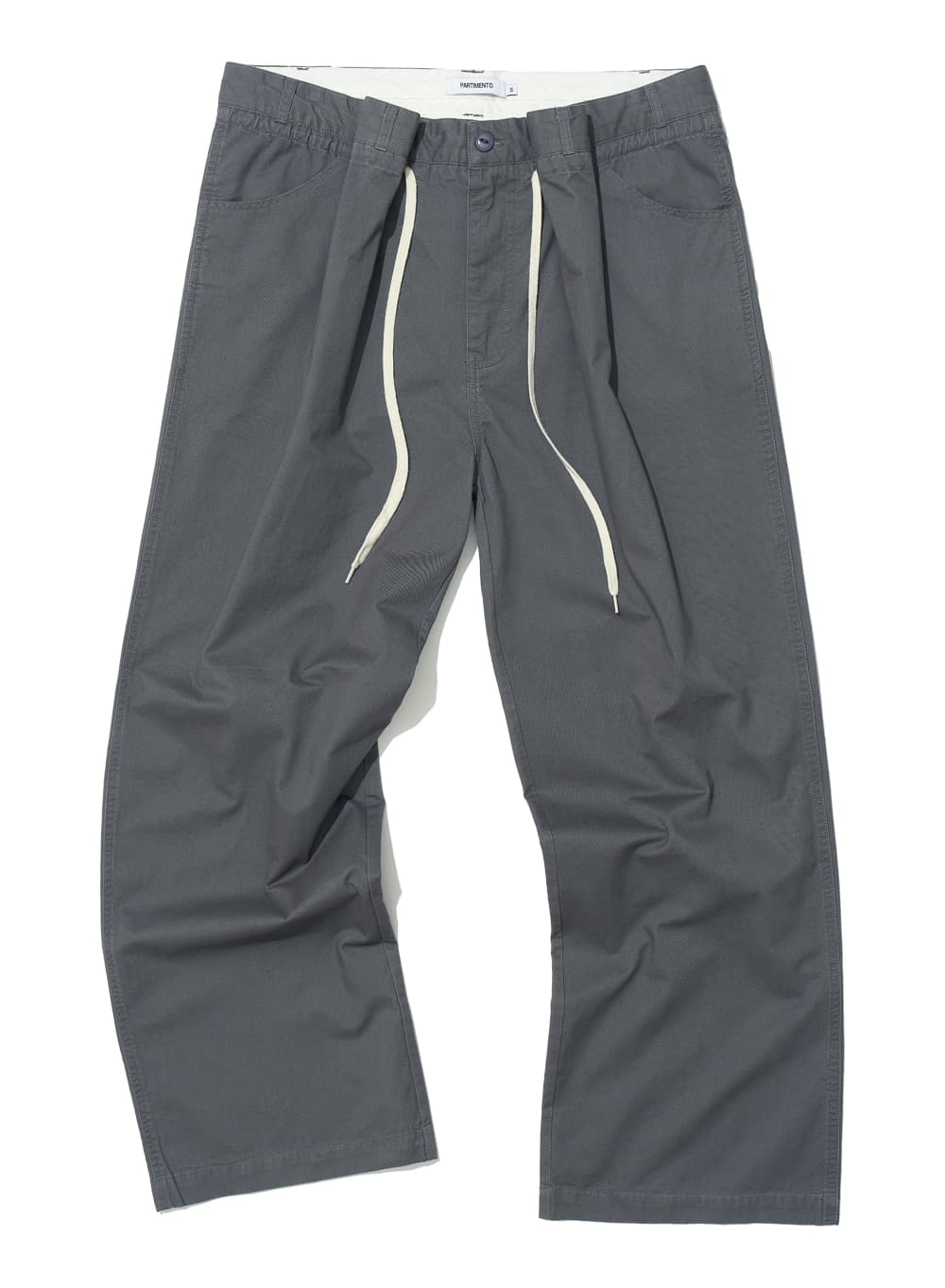 WASHED DRAWSTRING CHINO PANTS_BLUE GREY