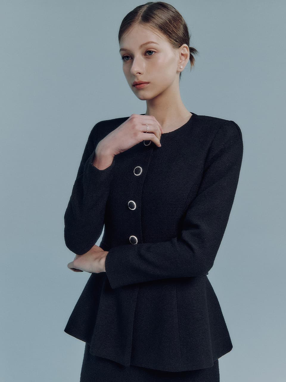 Kaiho tweed midi jacket