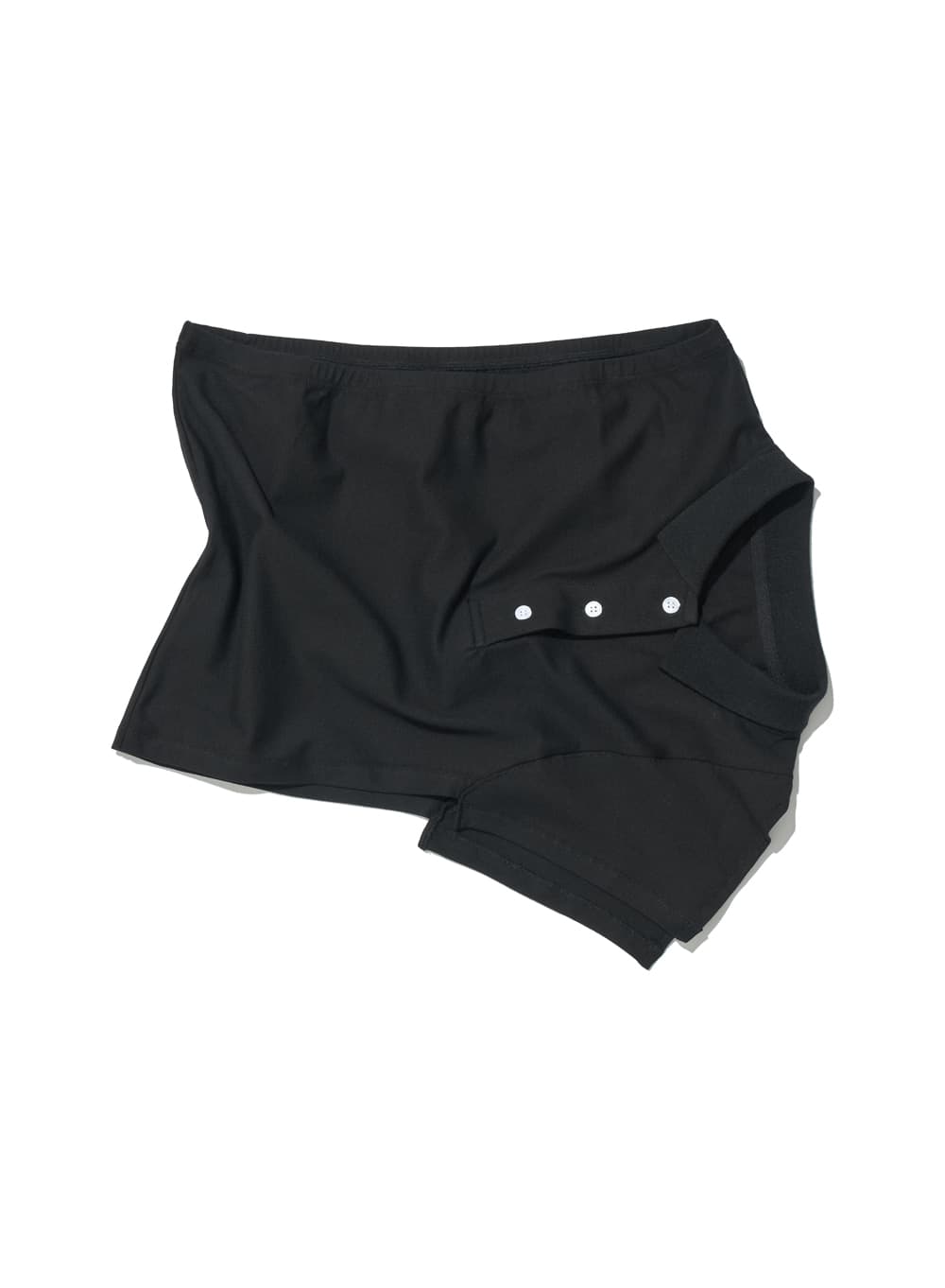 REWORKED POLO MINI SKIRT_BLACK
