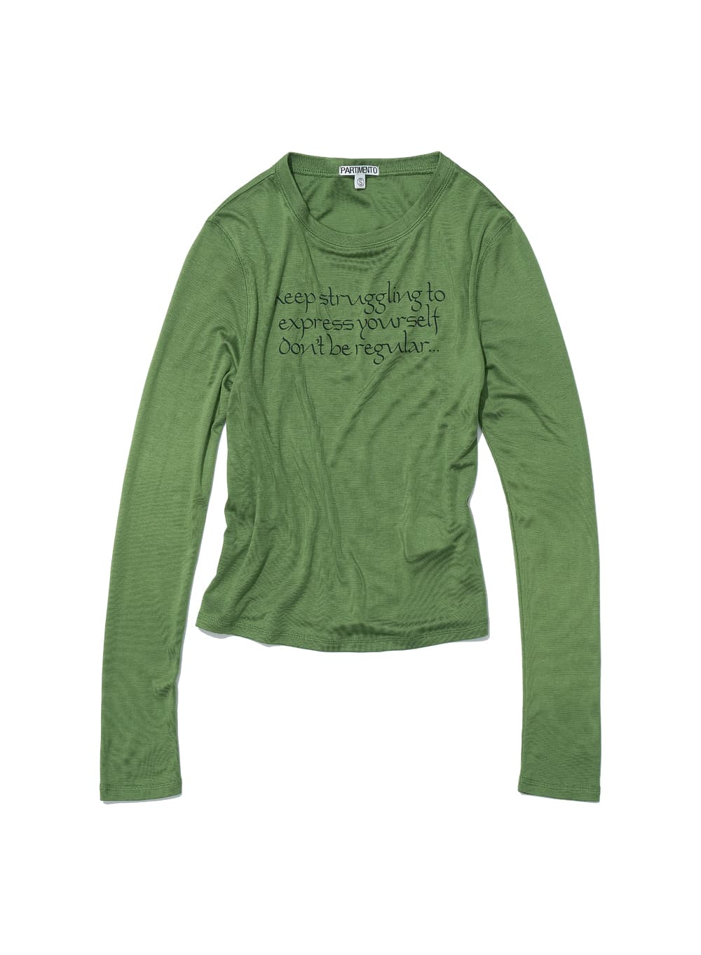 DBR SLOGAN PRINTED LONG SLEEVE TEE_GREEN