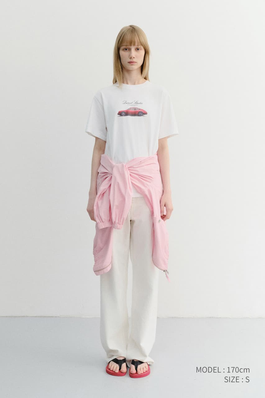 UNISEX SUMMER HOLIDAY CAR T-SHIRT OFF WHITE_UDTS6B143OW