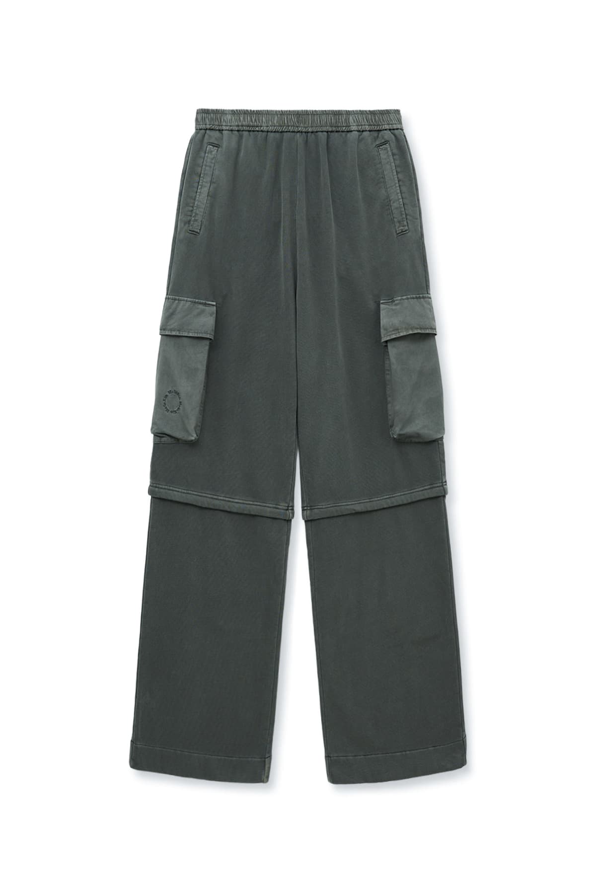 PIGMENT DYED CARGO PANTS FOR MEN IN CHARCOAL