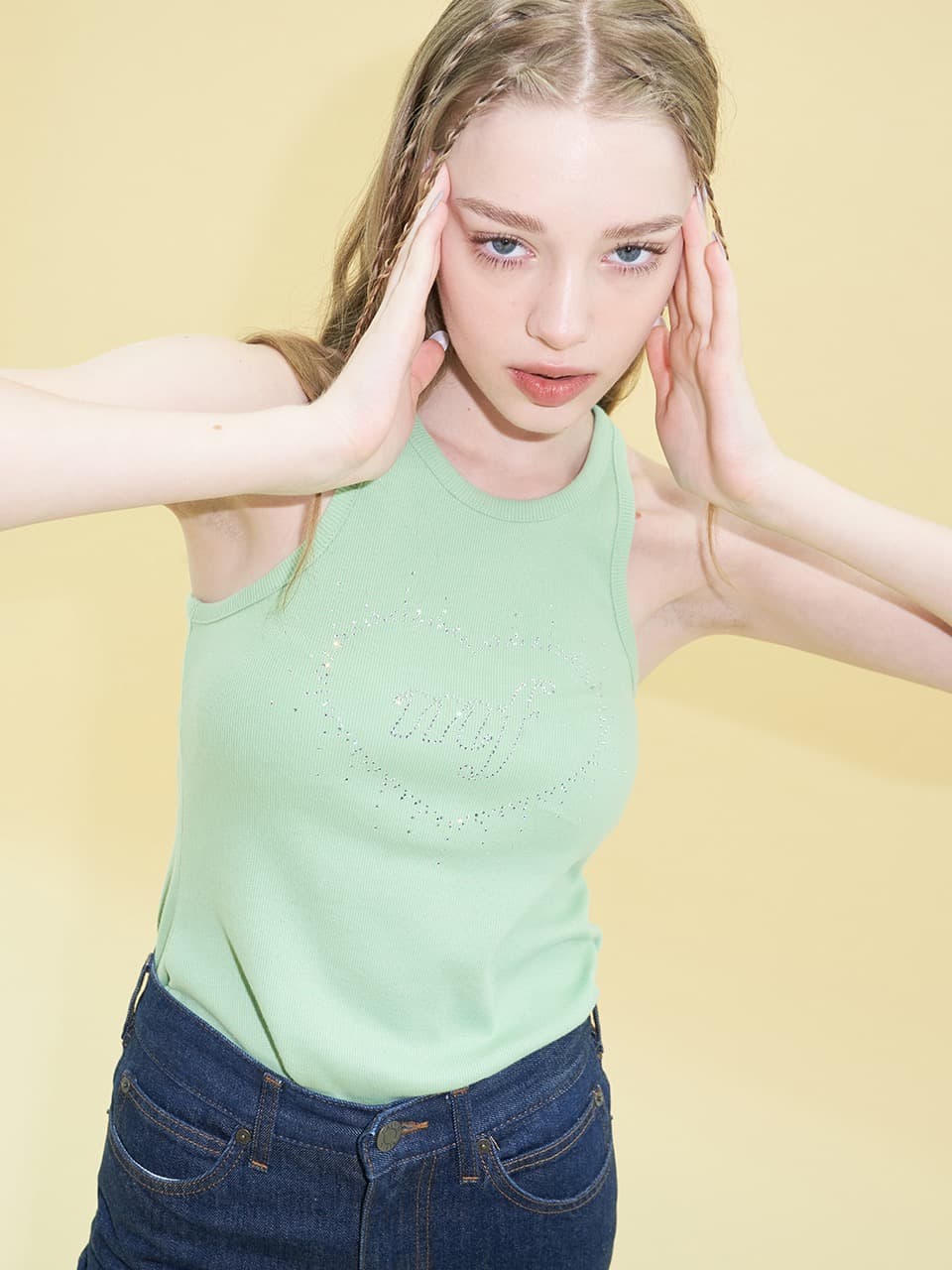 MF HOTFIX SLEEVELESS (YELLOW GREEN)