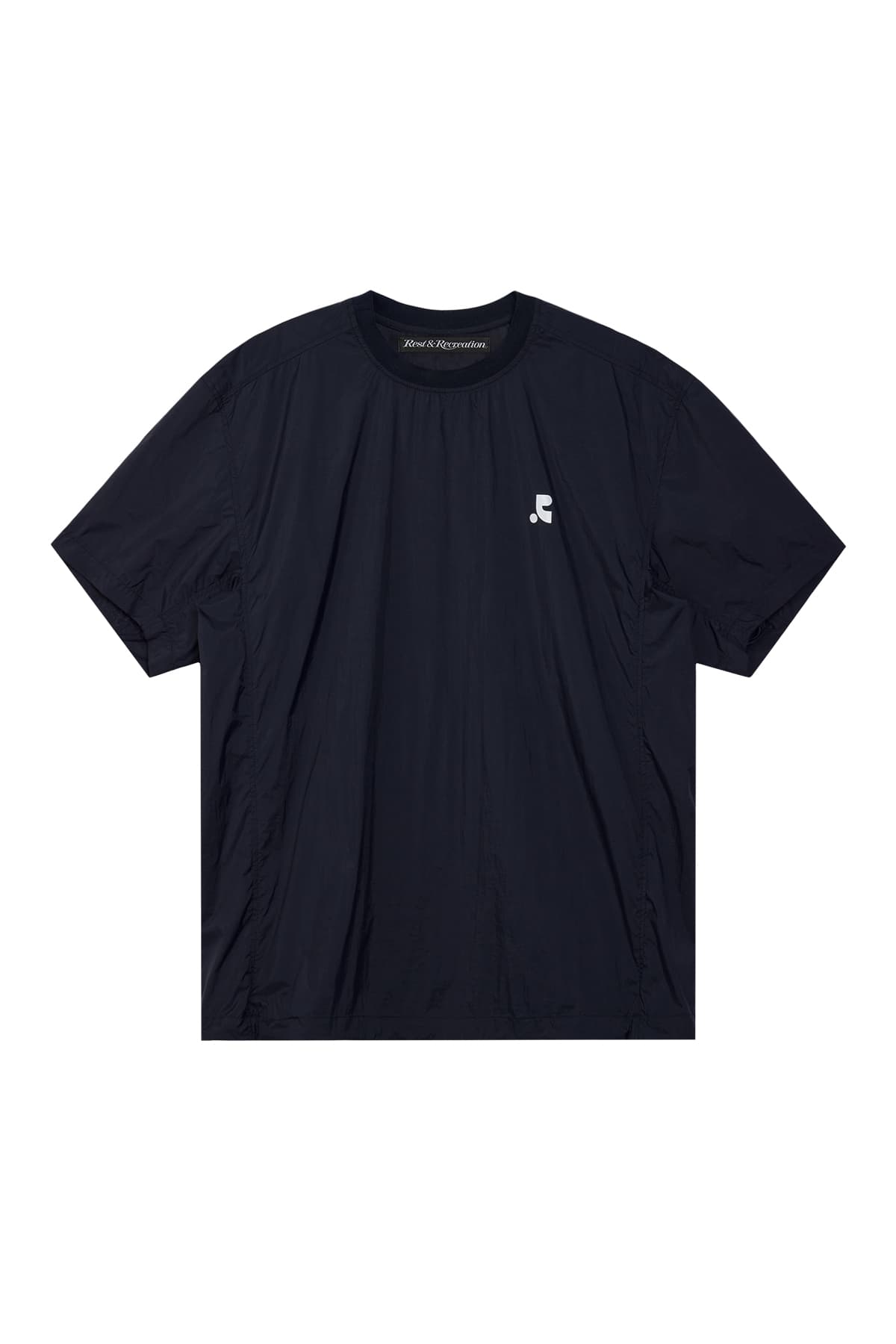 NYLON CREWNECK T-SHIRT - NAVY