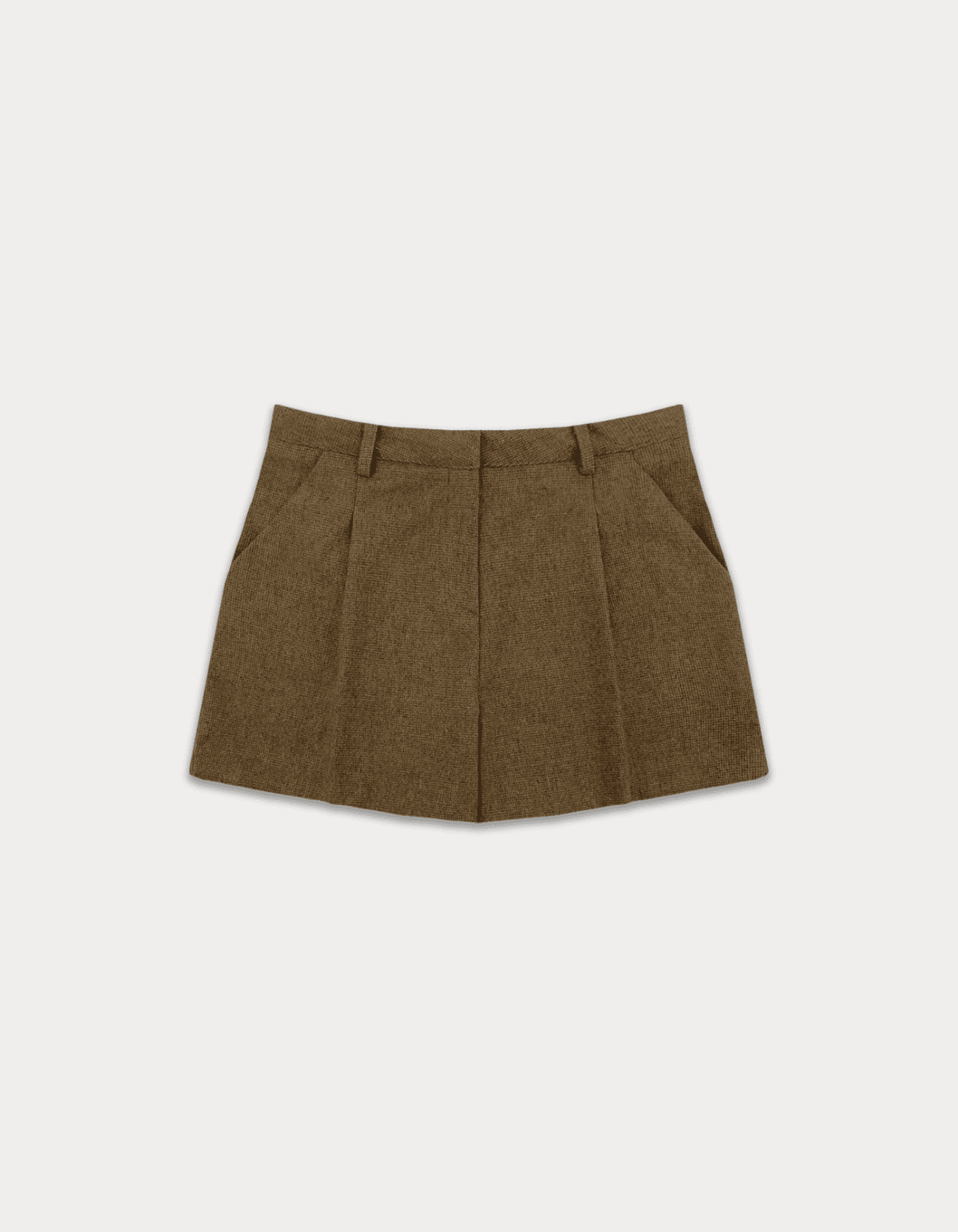 Louin Wool Short Pants - Brown