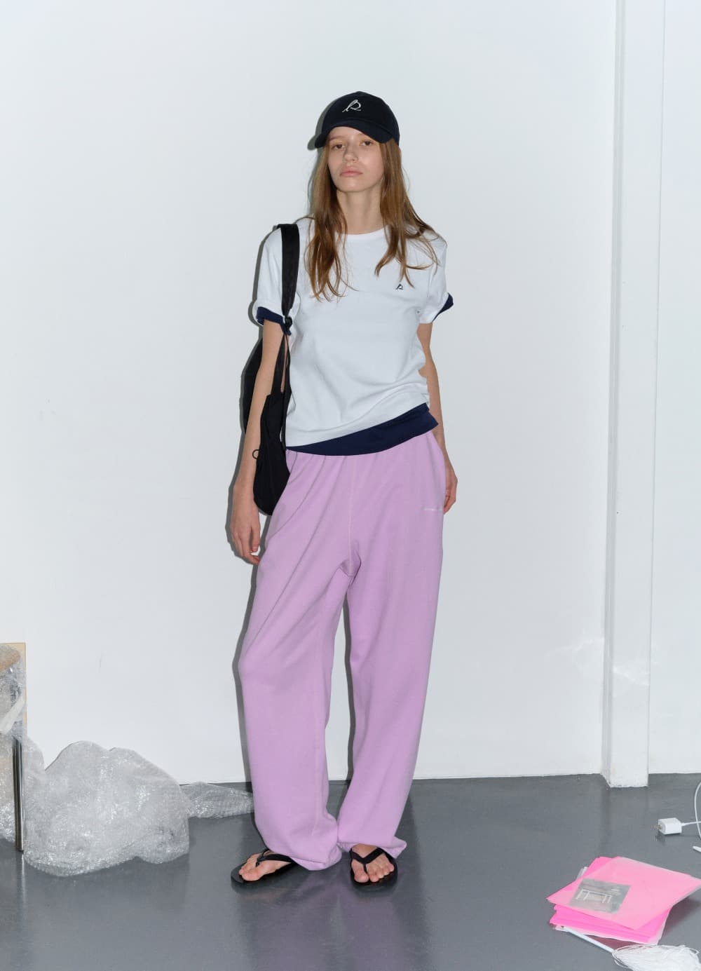 Off-Duty Wide Sweatpants - Lavender Pink