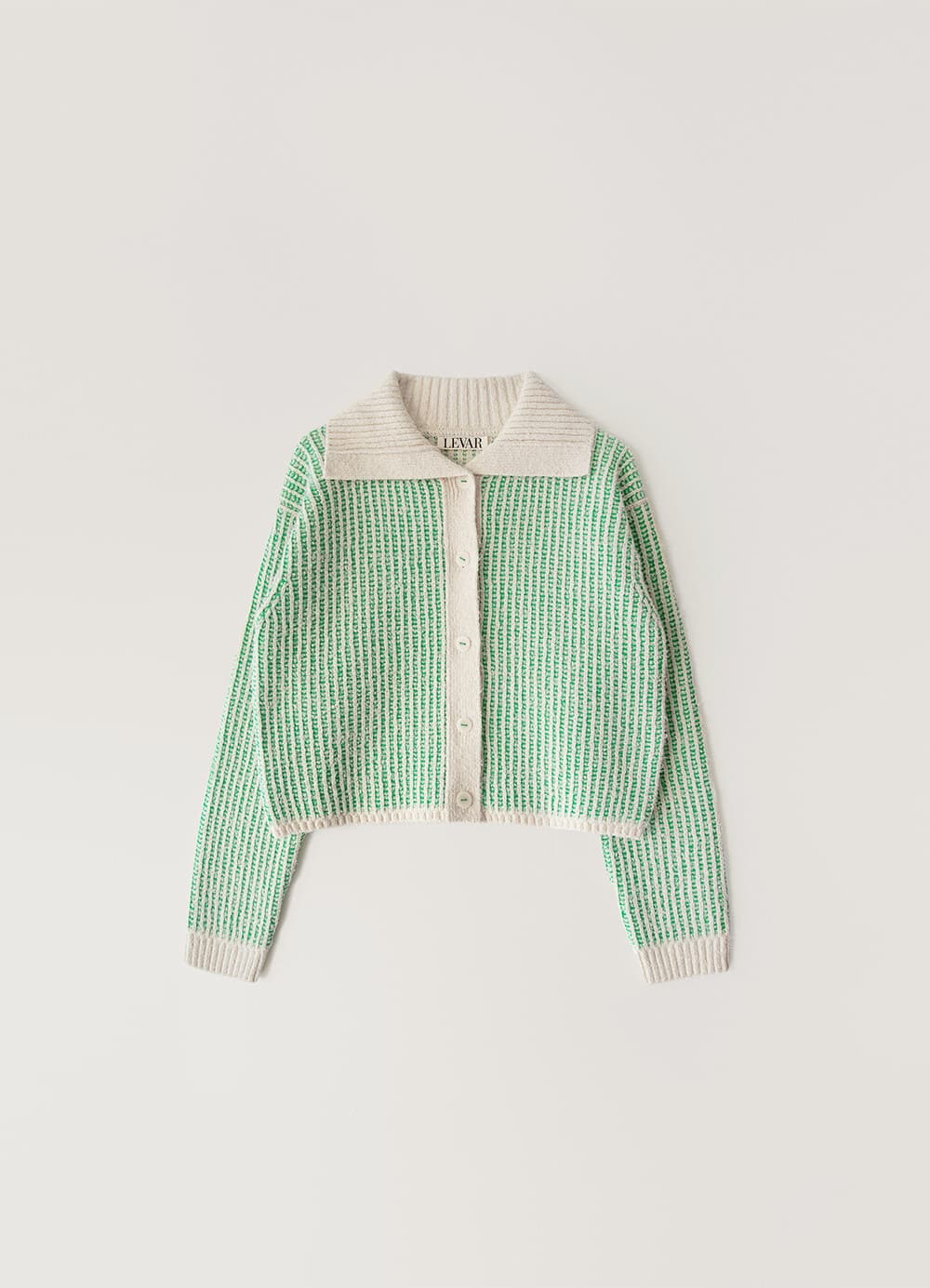 Tucking Reversible Knit Cardigan - Grass Green