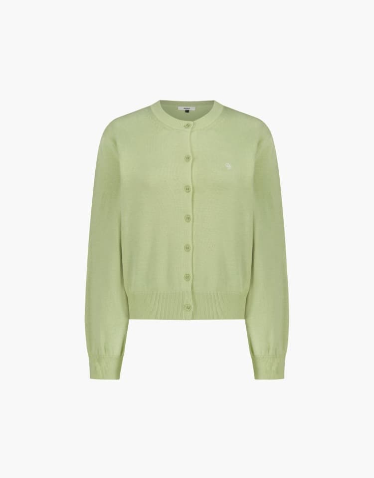 basic cotton cardigan - mint