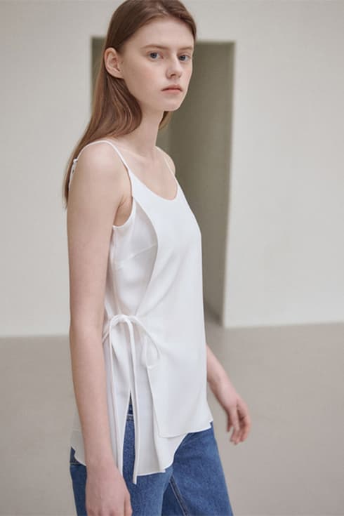25SN sleeveless layered blouse [WH]