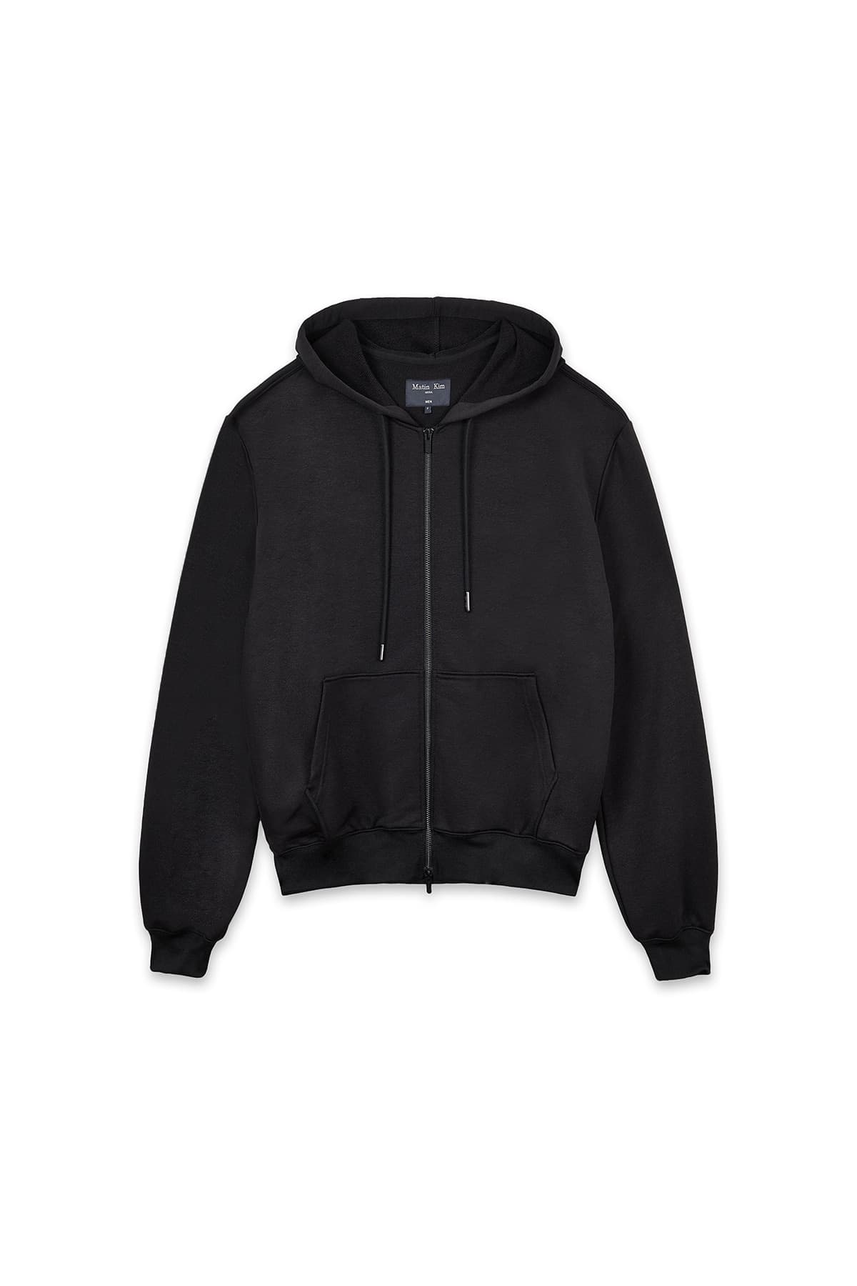 BACK LOGO GLITTER HOODY ZIP UP FOR MEN IN BLACK