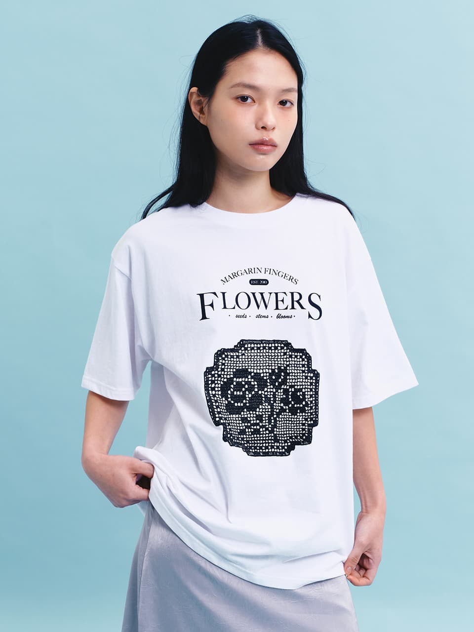 LOGO CROCHET T-SHIRT (WHITE)