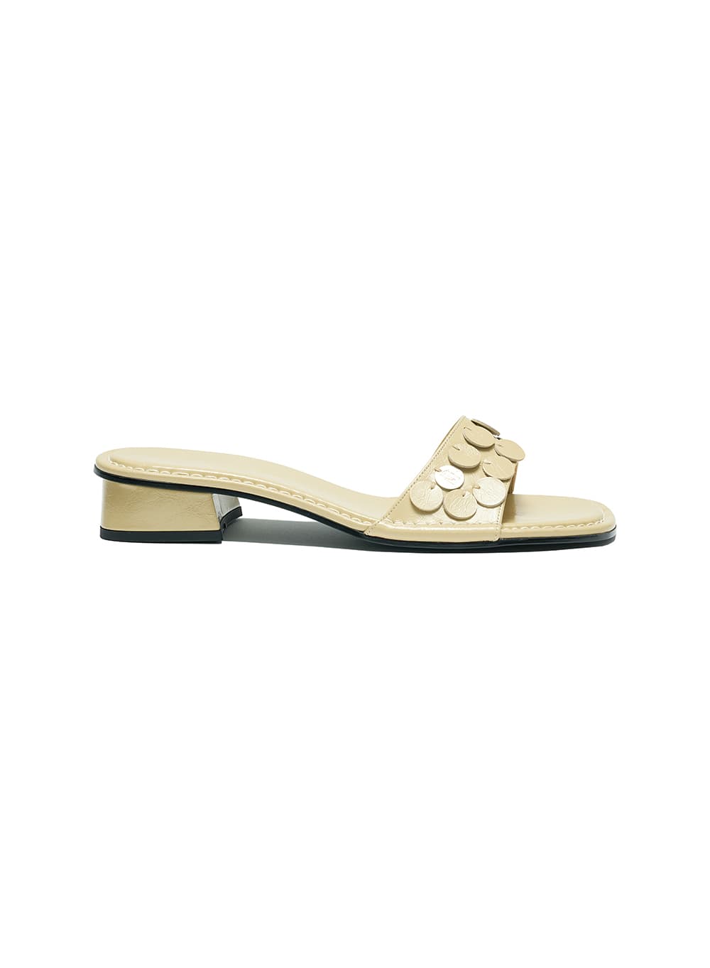 LEATHER SEQUIN MULES_BUTTER