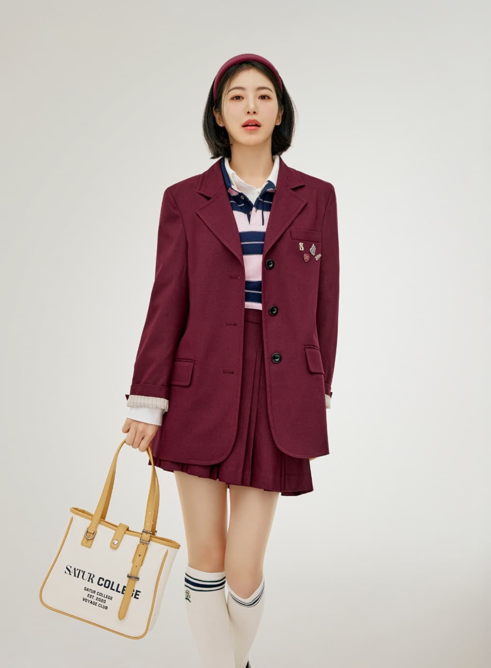 Classic Buckle Tote Bag - Cream