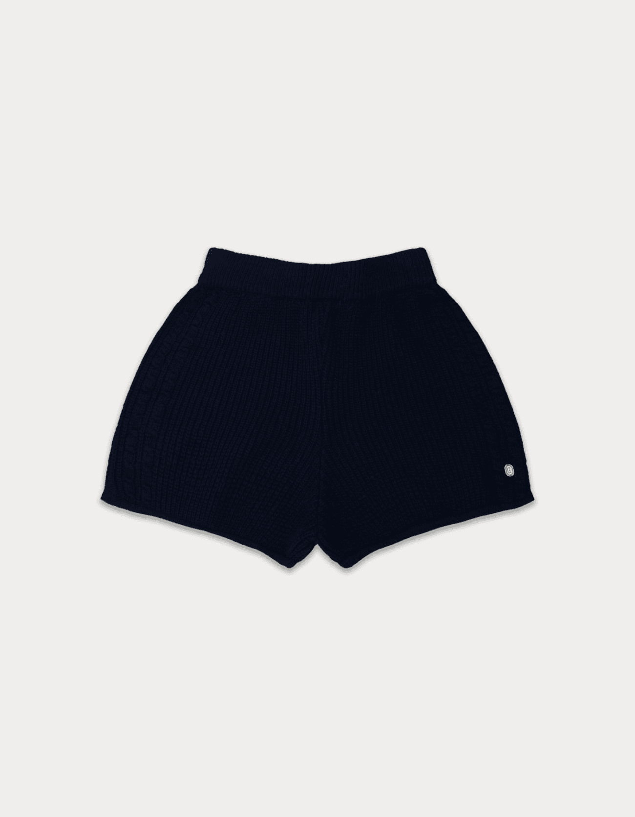 Double Cable Knit Pants - Navy