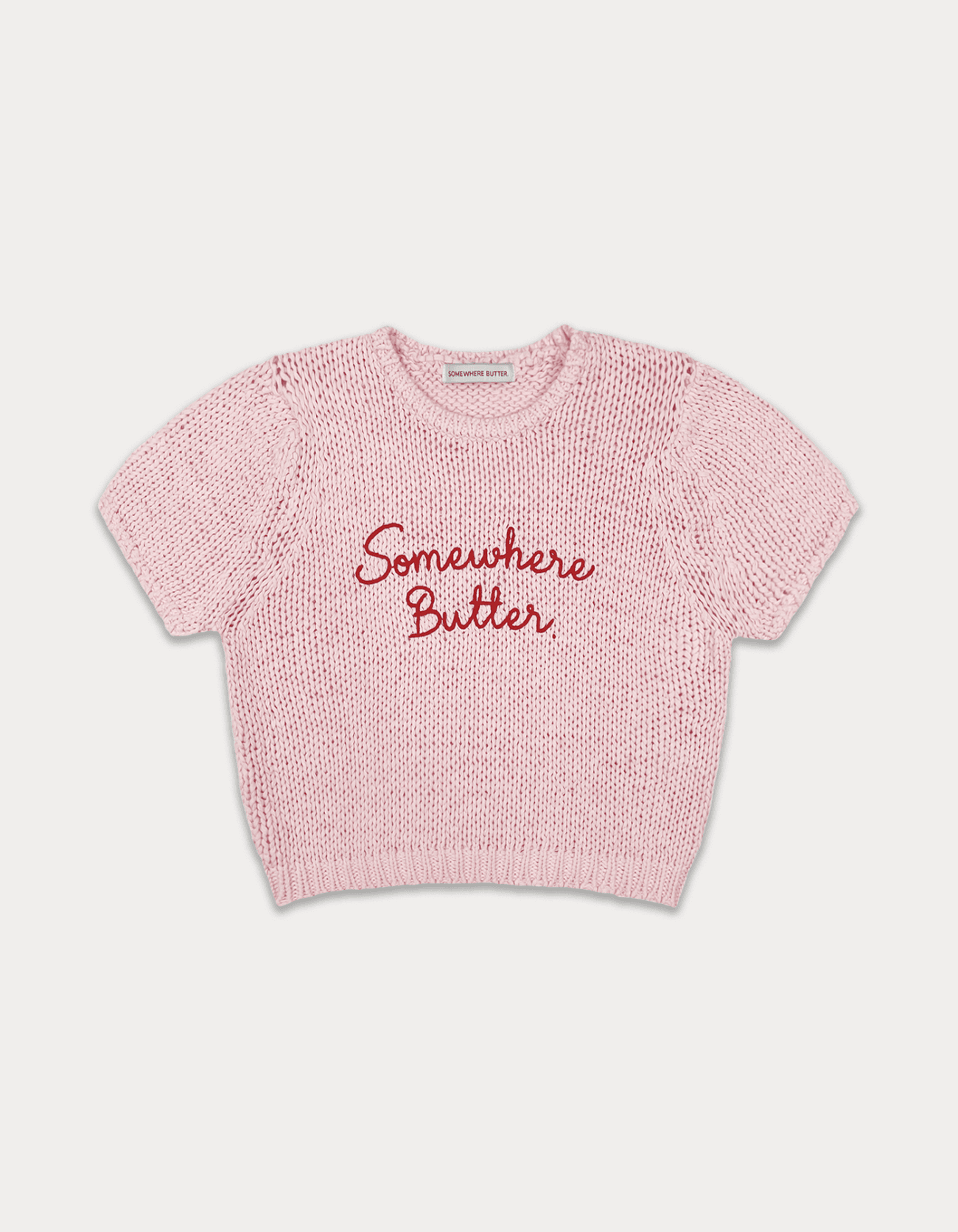 2nd / Letter knit - pink