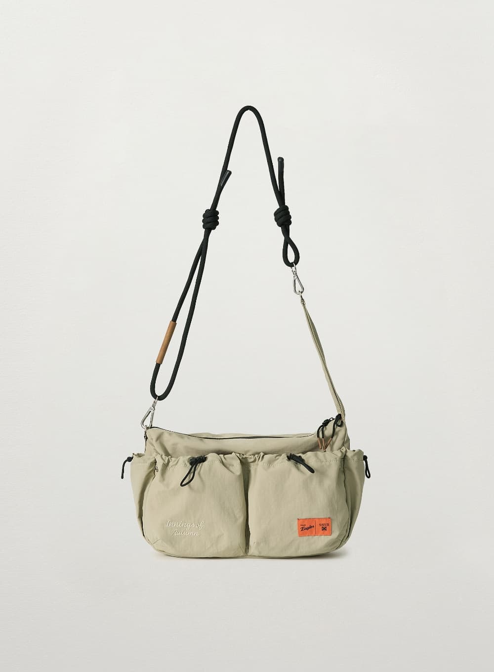 Satur x Hanwha Eagles Rope String Shoulder Bag - Dark Beige