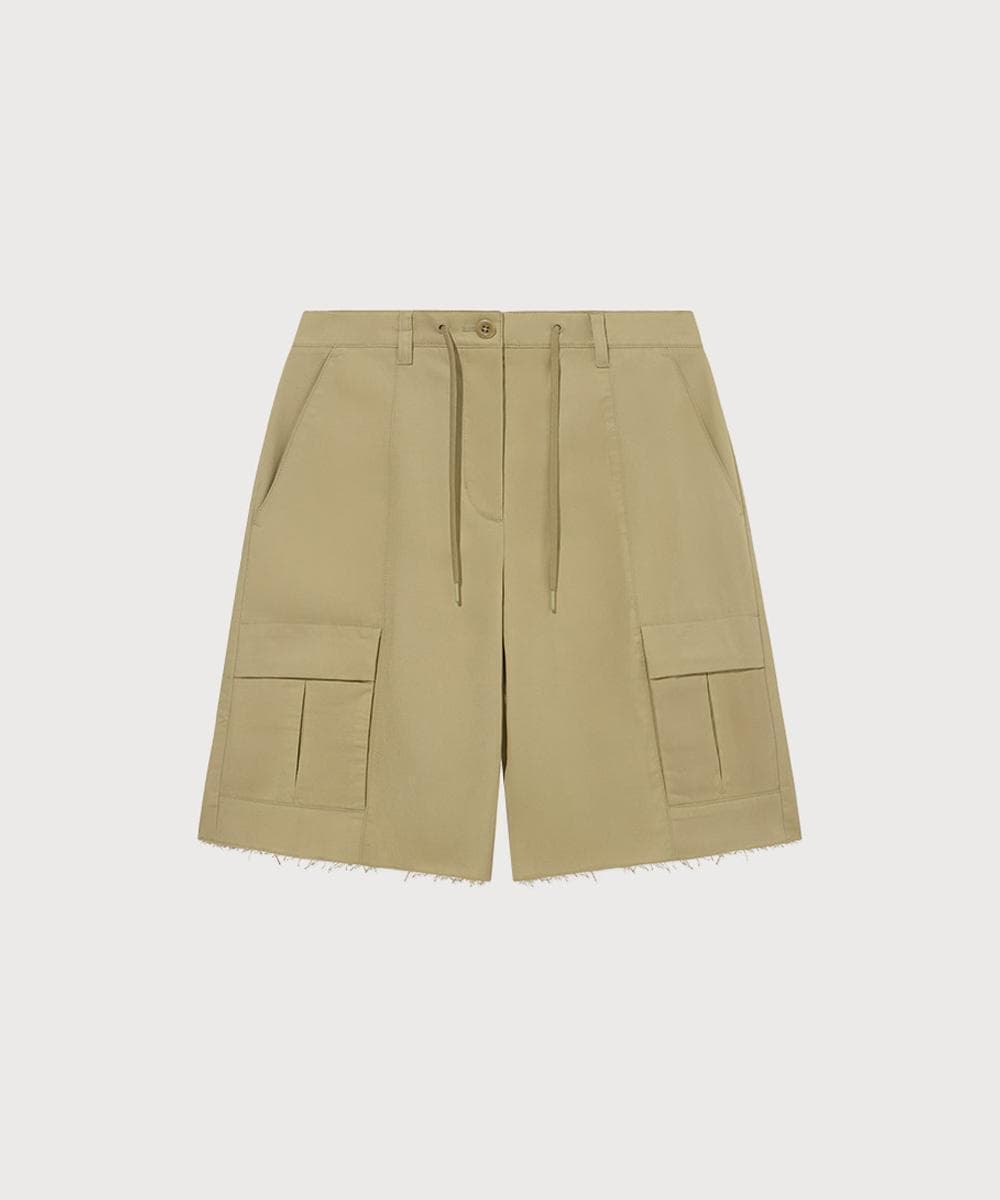 우먼 카고 버뮤다 쇼츠 Beige