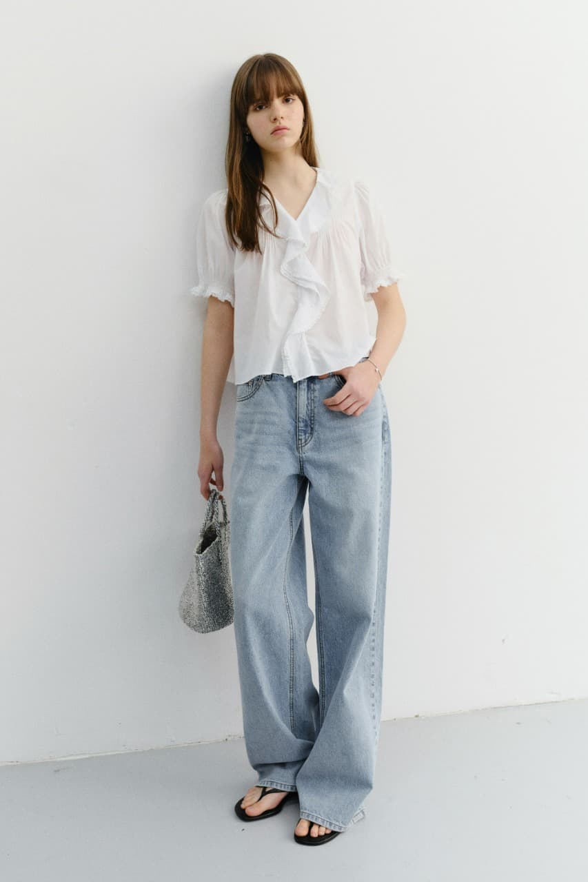 SUMMER RELAXED WIDE JEANS LIGHT BLUE_UDPA6B232B1