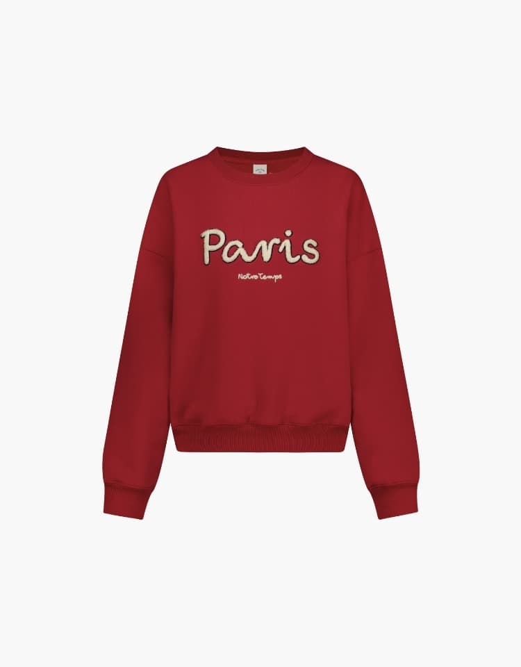 boucle lettering sweatshirt - red