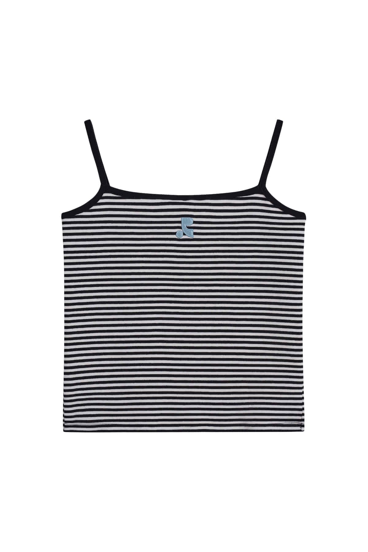STRIPE LOGO SLEEVELESS - BLACK