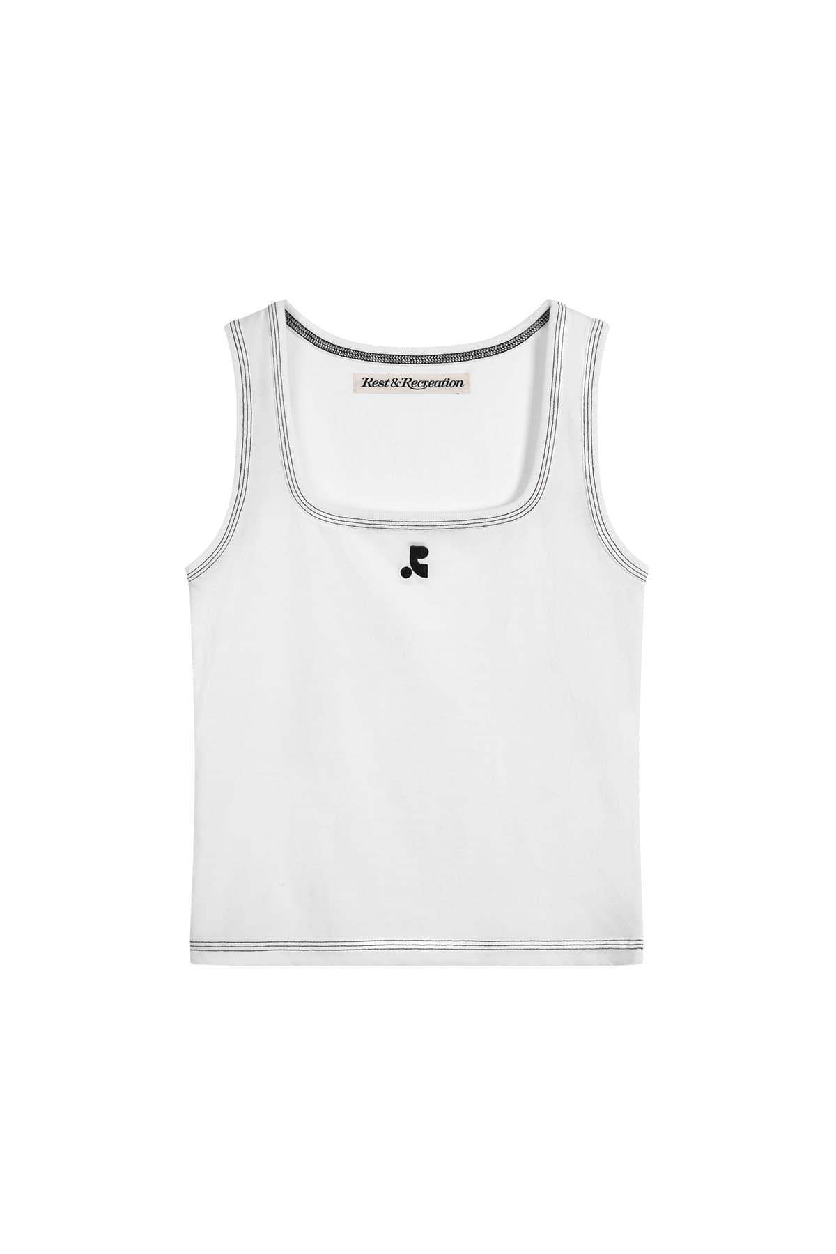 COLORATION STITCH SLEEVELESS - WHITE