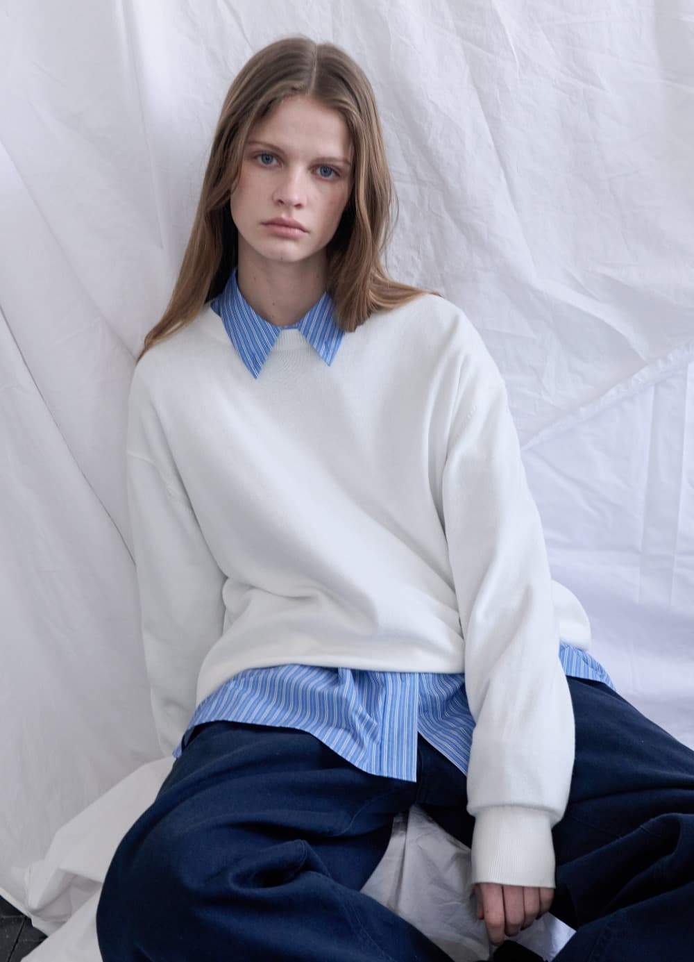 All-Day Cotton Round Knit - Off White
