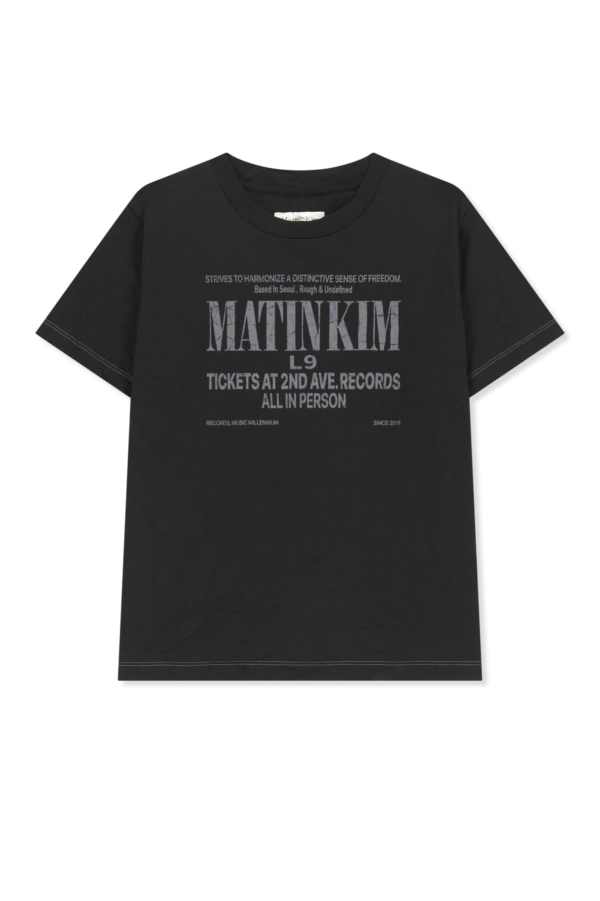 LETTERING GRAFFITI CREASE TOP IN BLACK