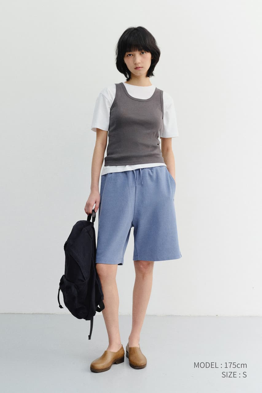 UNISEX PIGMENT RELAXED BEACH SHORTS BLUE_UDPA6B123B2