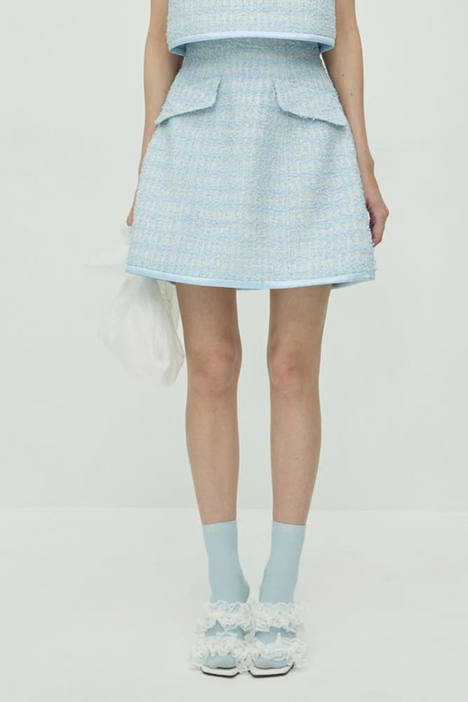 Summer Tweed Skirt (SkyBlue) 박보영 착용