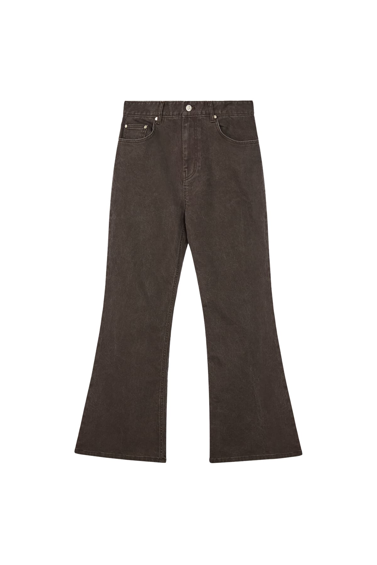 WIDE FLARE JEANS - BROWN