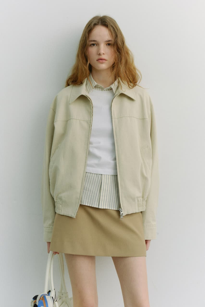 UNISEX COLLARED BLOUSON JACKET SEASALT GREY_UDJU6A109G1