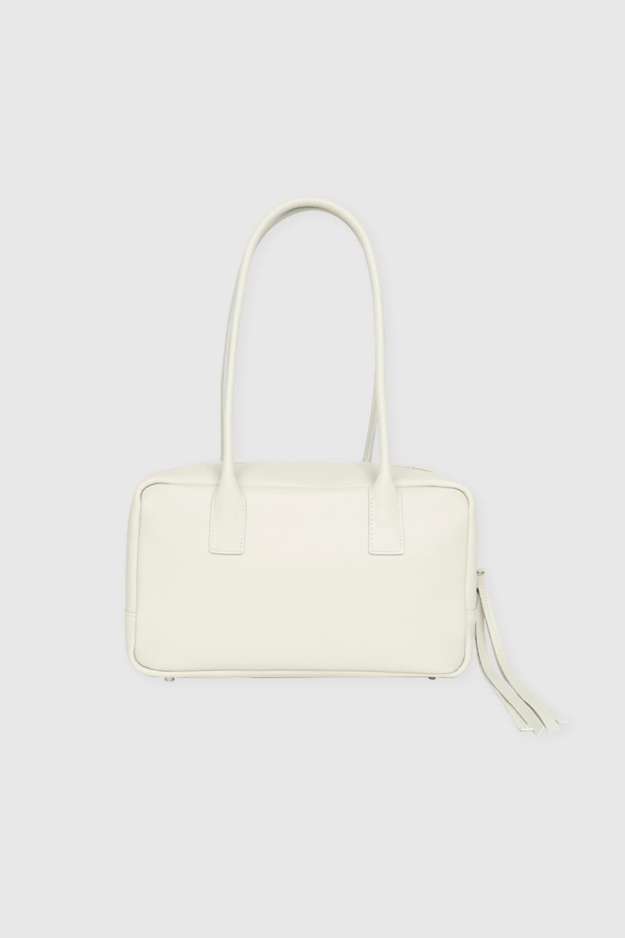 Leather Soft Square Bag (Ivory)