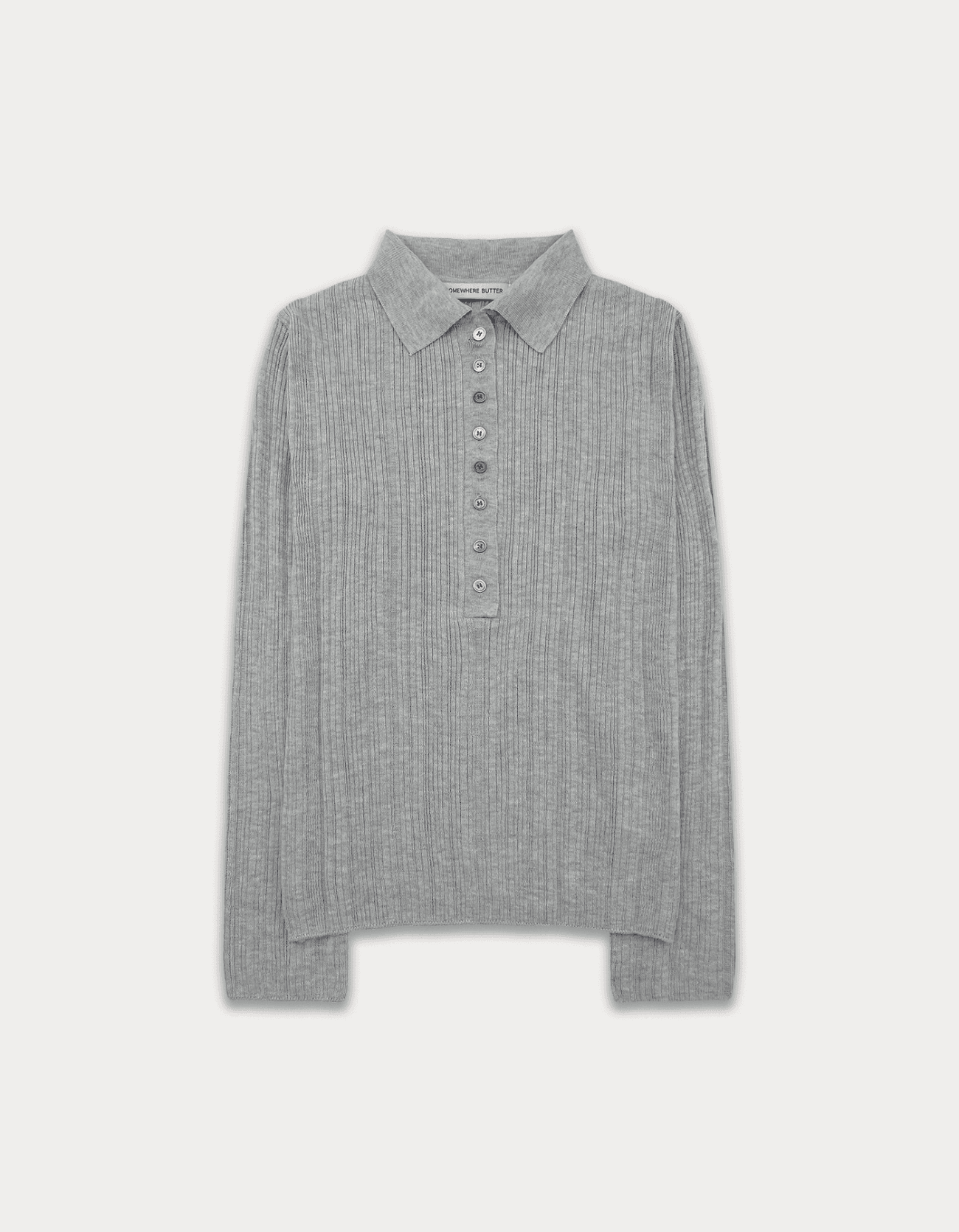 Henry Collar Knit - Grey