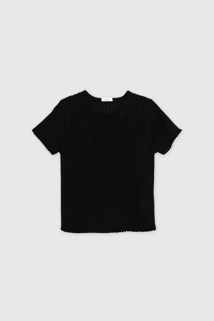 Ribbed Half Knit (Black)